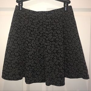 Hollister Skater Skirt Navy Blue Elastic Waist